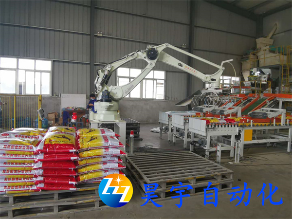 塑料顆粒全自動(dòng)碼垛機器人